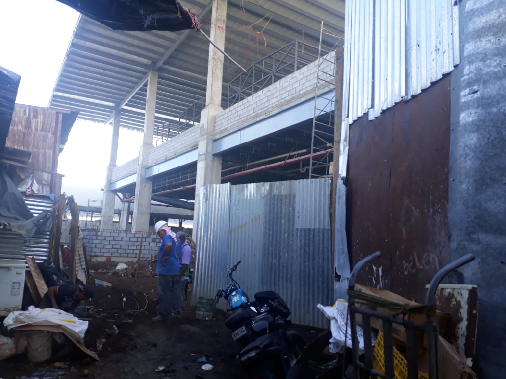 Así luce la construcción de los nuevos galerones del mercado Oriental. Foto: Elizabeth Reyes