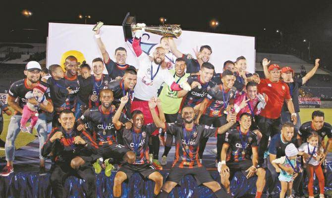 Festejo de Campeones en Liga Primera frente al Managua FC