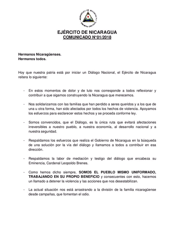 Nicaragua autoriza visita de CIDH a observar situación de DDHH tras protestas