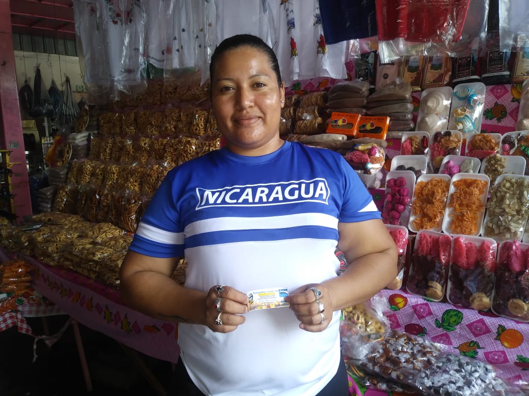 Karina López, comerciante del Mercado Carlos Roberto Huembes. 