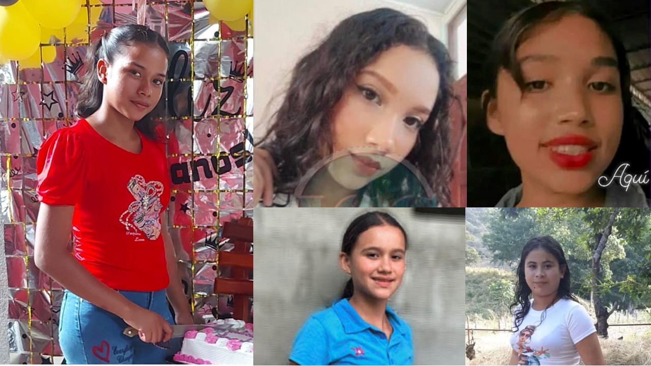 Algunas de las adolescentes y niñas desaparecidas