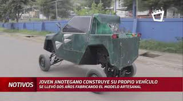 Joven jinotegano construye su propio vehículo