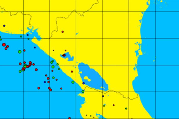 Se registra fuerte temblor en el Pacífico de Nicaragua