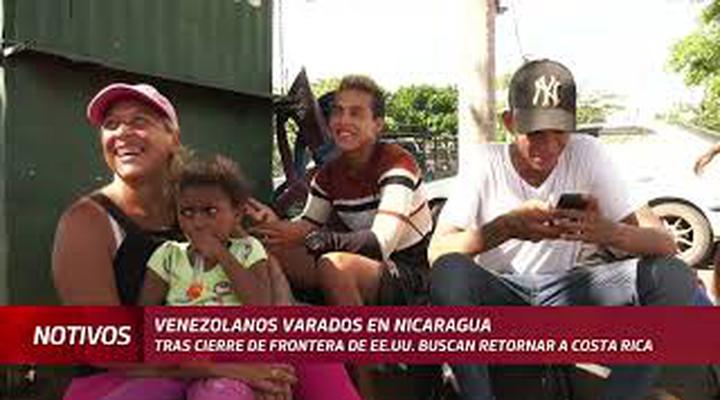 Migrantes venezolanos varados en Nicaragua