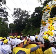 Mocito de Santo Domingo de Guzmán en la procesión desde Las Sierritas hacia Managua. Foto: Elizabeth Reyes.
