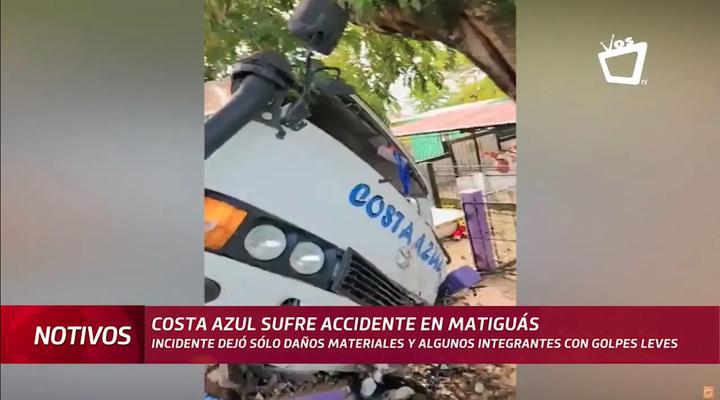 Costa Azul sufre accidente en cementerio de Matiguás, Matagalpa