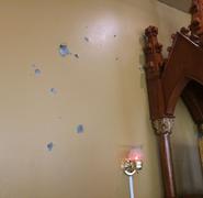 Daños y destrozos en la Iglesia Jesús de la Divina Misericordia. Foto: Walkiria Chavarría.