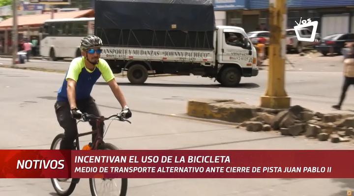 Incentivan el uso de la bicicleta como alternativa por los desvíos en Managua