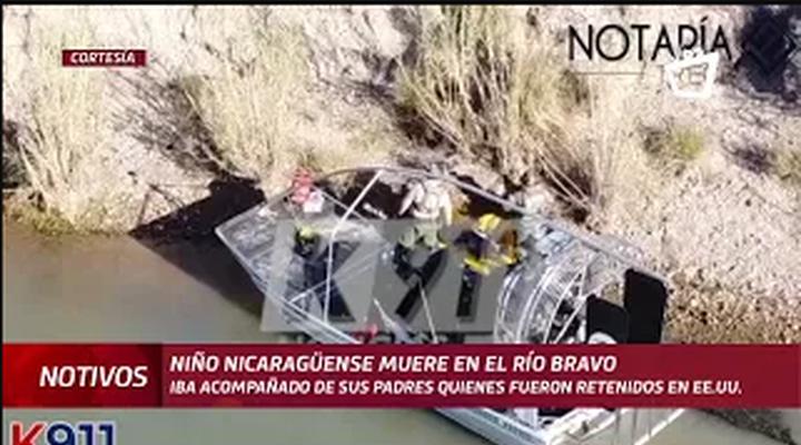 Niño nicaragüense perece en el Río Bravo