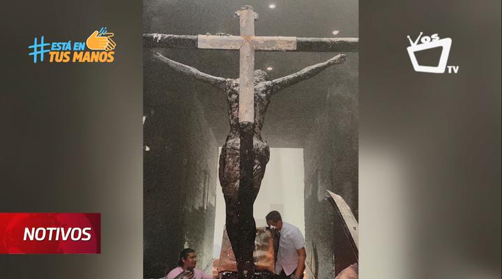 Así quedó la capilla de la Catedral de Managua luego del incendio