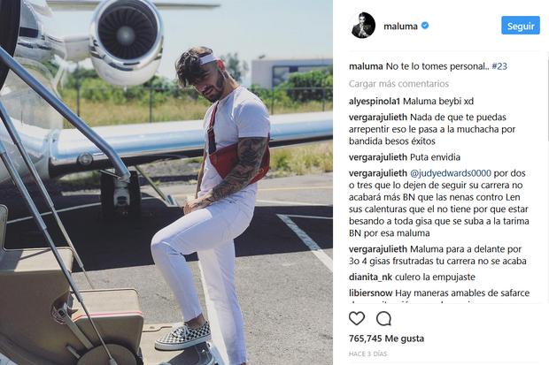 Maluma es criticado por rechazar a una de sus fans