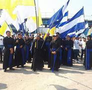 Peregrinación en Granada, desde el estadio municipal. Foto: Cortesía