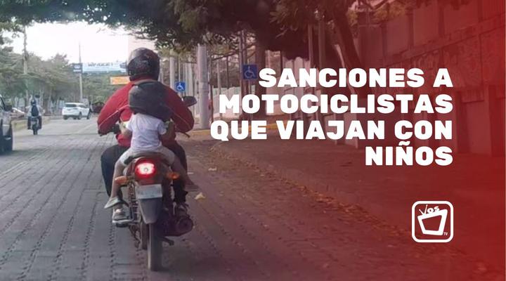 Piden endurecer sanciones a motociclistas que viajan con niños