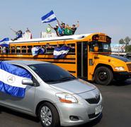 Ambiente de la Marcha Azul y Blanco en Managua, Nicaragua. Fotos: Elizabeth Reyes y Michelle Polanco