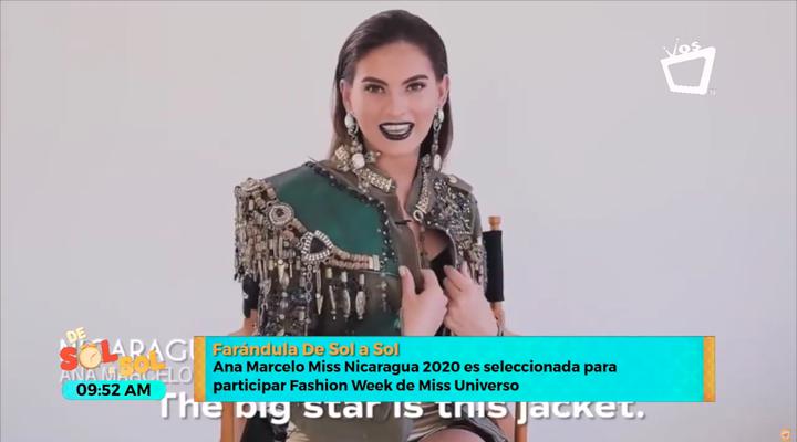 Ana Marcelo, Miss Nicaragua 2020, es seleccionada para el Fashion Week de Miss Universe