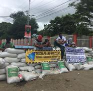 Paso cerrado en el kilómetro 13 de la carretera a Masaya, vía que conduce hacia la entrada al municipio de Ticuantepe. Foto: Margin Pozo.