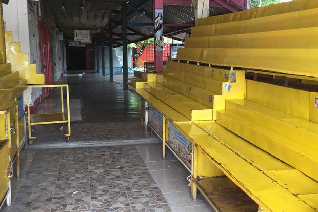 Ambiente en el mercado Roberto Huembes este 14 de junio, día del paro nacional en Nicaragua. Foto: Gerall Chávez.