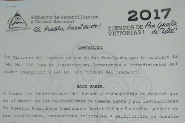 Trabajadores del estado a vacaciones durante la semana santa