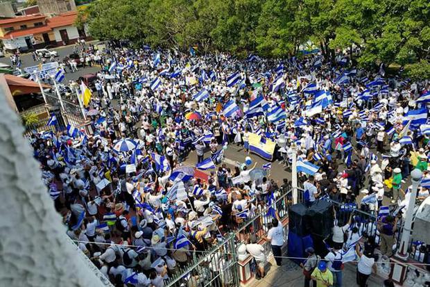 Matagalpa en oración por la paz en Nicaragua. Foto: Cortesía.