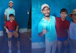 Joven que quería ser futbolista recibe prótesis de sus dos piernas