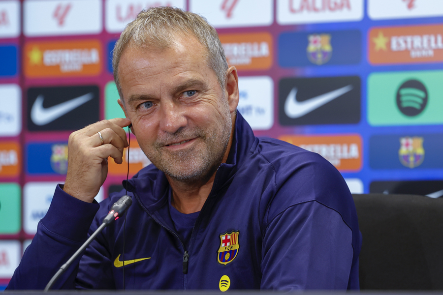 El técnico alemán del FC Barcelona, Hansi Flick./ EFE