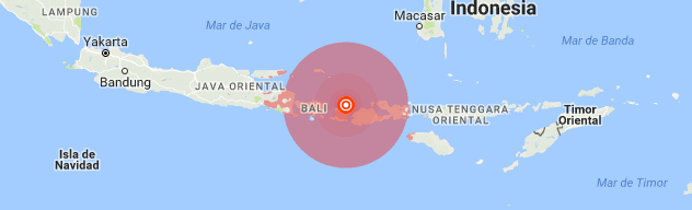Terremoto en la isla Lombok, Indonesia. Foto: Google