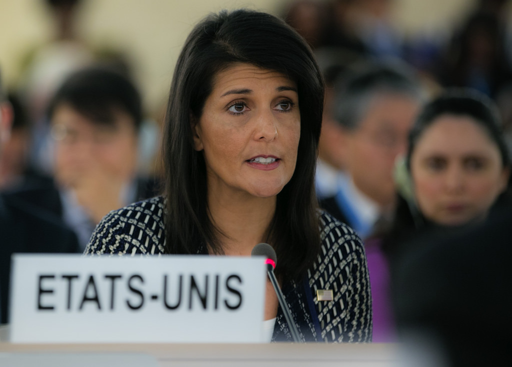 Nikky Haley, embajadora de Estados Unidos ante las Naciones Unidas.