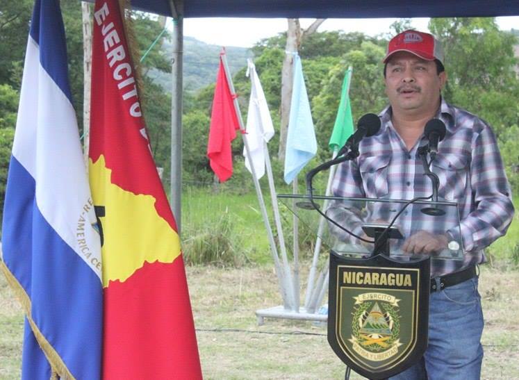 Durante el lanzamiento del plan de seguridad para la cosecha de café. Foto Ejército de Nicaragua.