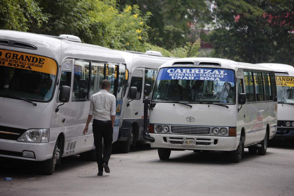 Paro de transporte. Imagen referencial cortesía de La Prensa de Honduras.