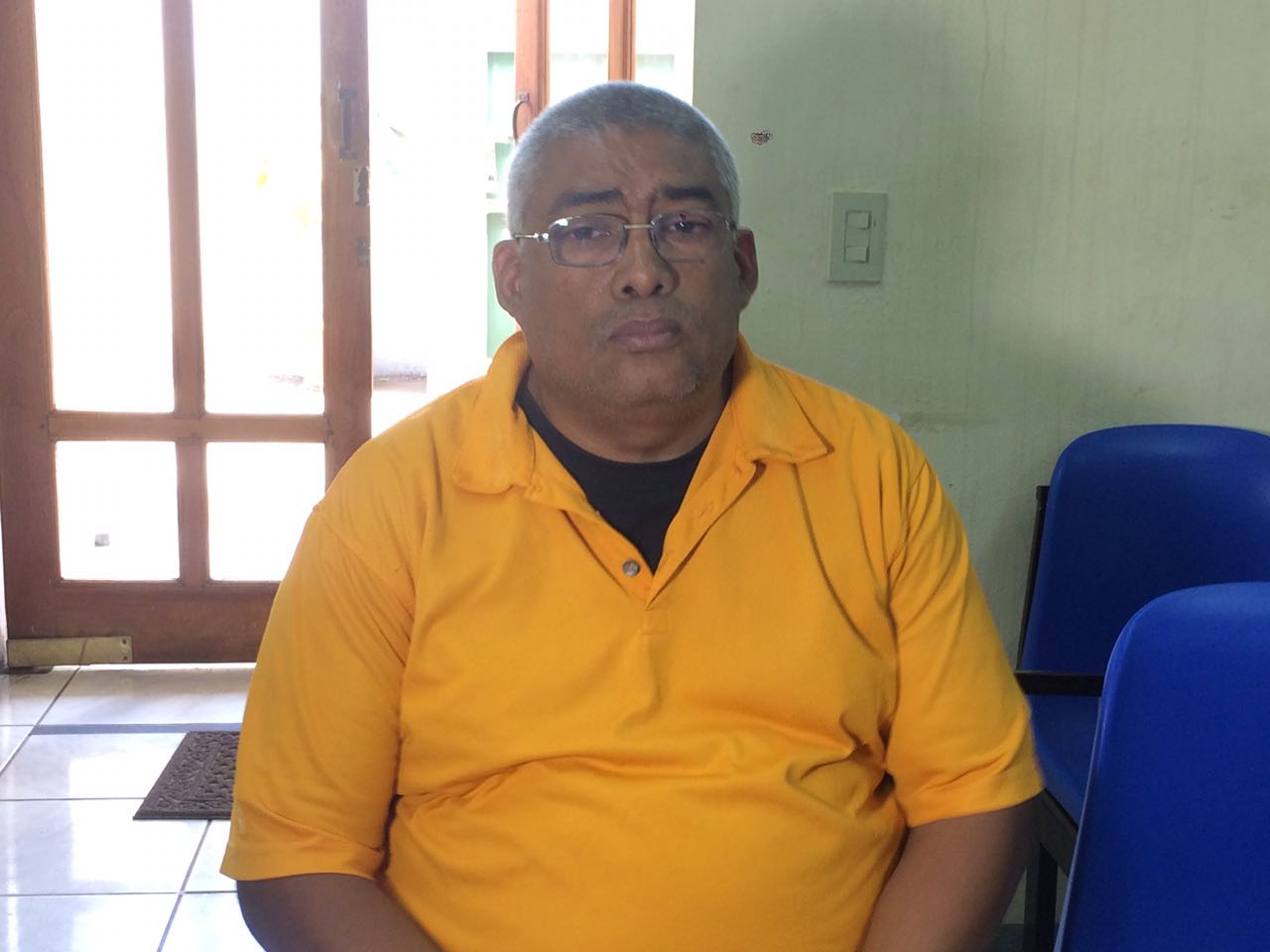 Álvaro Conrado, padre el jóven Álvaro Conrado, quien murió durante las protestas ocurridas días atrás, en el sector de la Universidad Nacional de Ingeniería (UNI). Foto: Walkiria Chavarría.