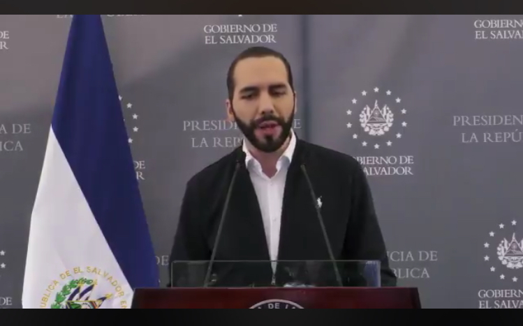 Presidente de El Salvador Nayib Bukele.