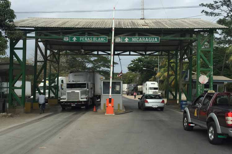 Puesto fronterizo entre Nicaragua y Costa Rica.