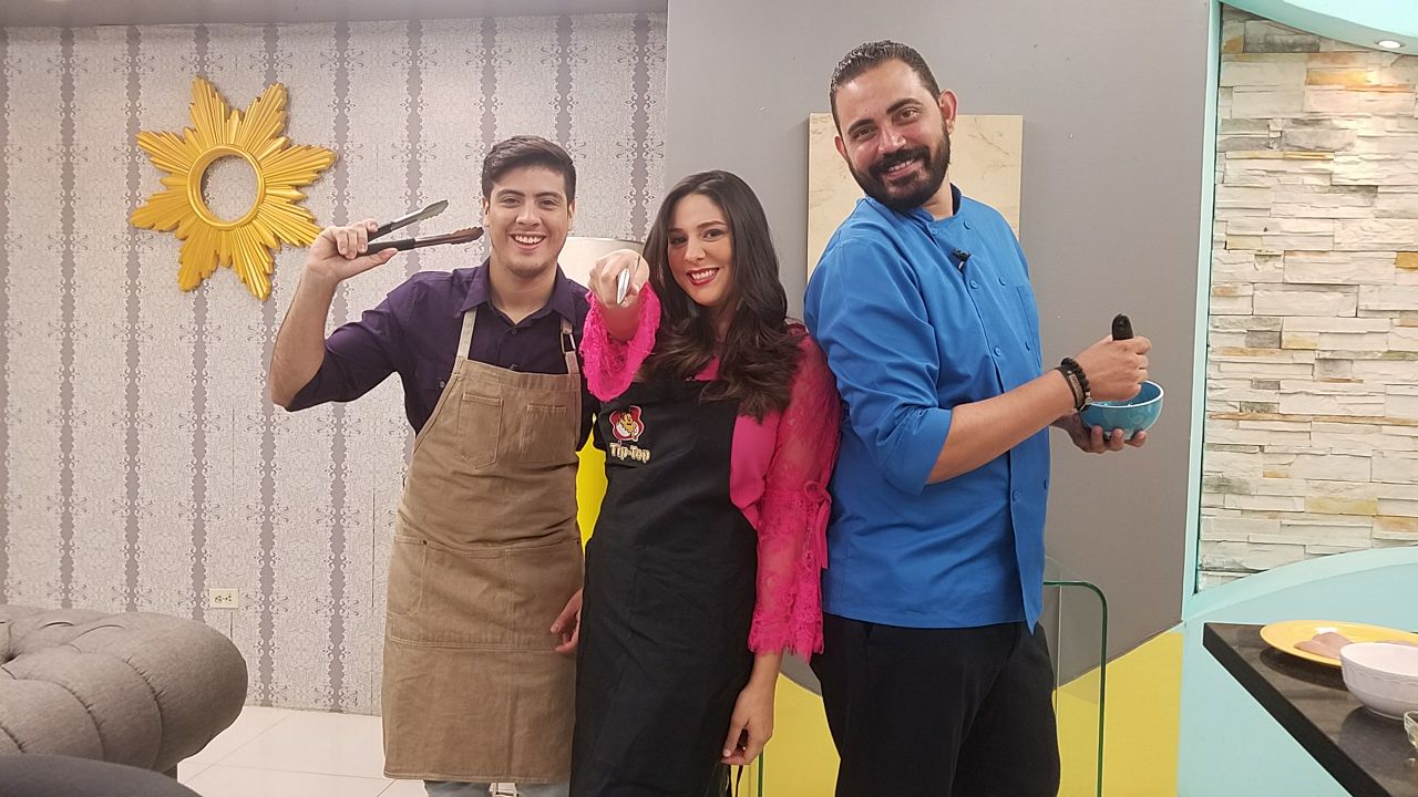 Keneth Salguero, Frida Montes y el chef Jairo Espinosa.