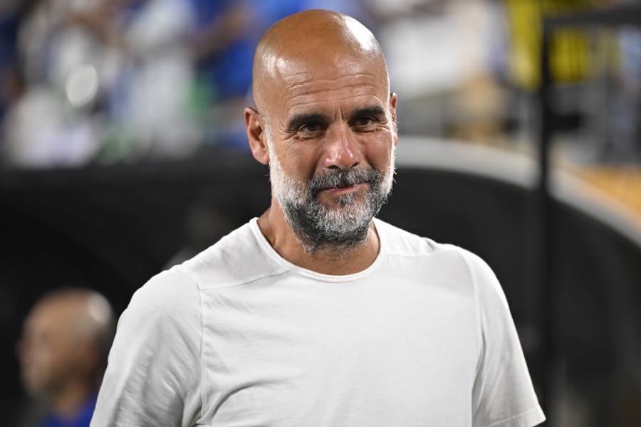 El entrenador del Manchester City Pep Guardiola durante un partido en Estados Unidos. /EFE