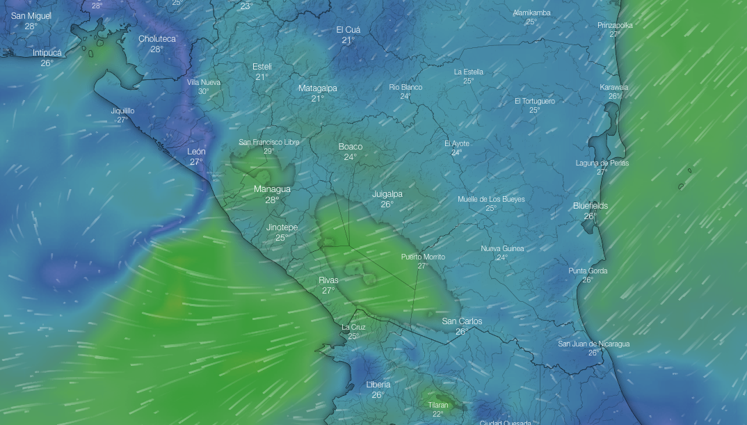 Frente frío provocará bajas temperaturas en Nicaragua / Cortesía