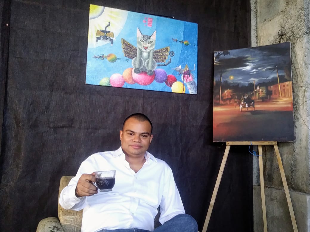 Dagoberto Avendaño, propietario de Pergamino Art Coffee & Food