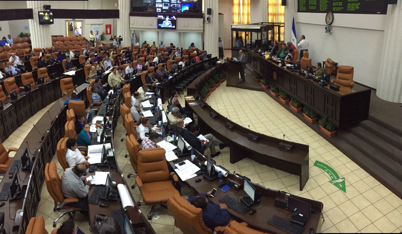 Hemiciclo de la Asamblea Nacional nicaragüense. Foto: Gerall Chávez