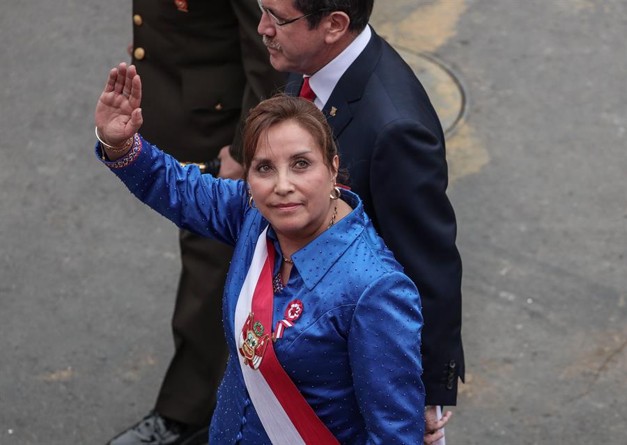 La presidenta de Perú, Dina Boluarte,en una fotografía de archivo. / EFE