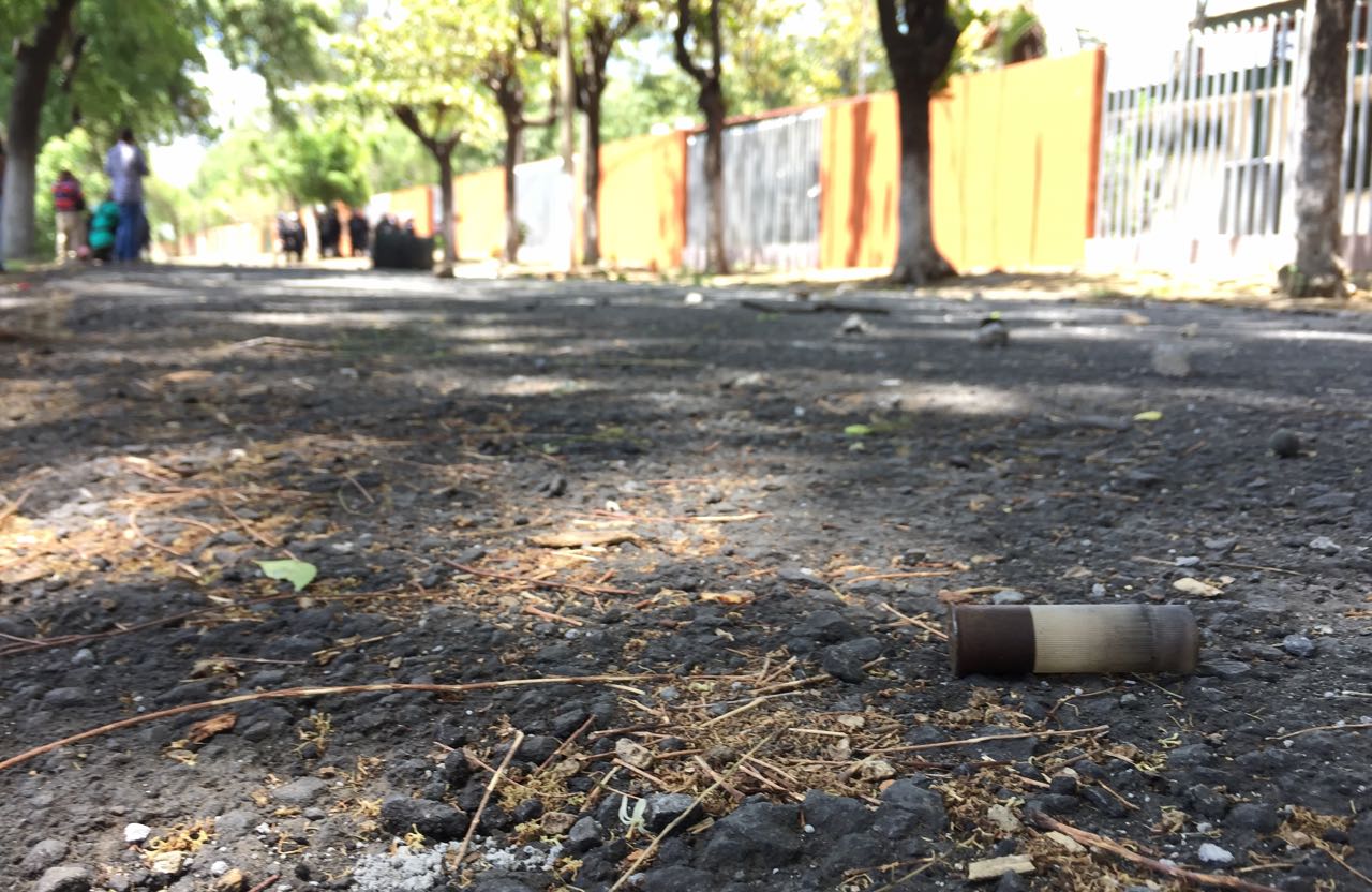 Cartucho de bala de goma en el sector de la Universidad Nacional Agraria. Foto: Gerall Chávez