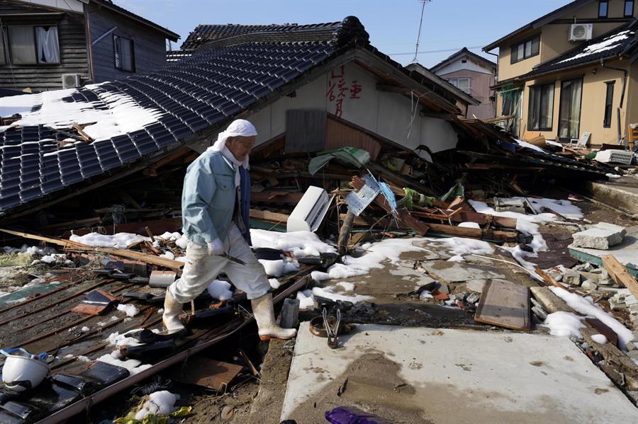 Foto de archivo de los daños causados por un terremoto de magnitud 7,6 el pasado 1 de enero en Suzu (Japón). /EFE