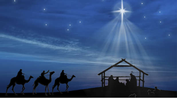 La estrella de belén en el nacimiento de Jesús