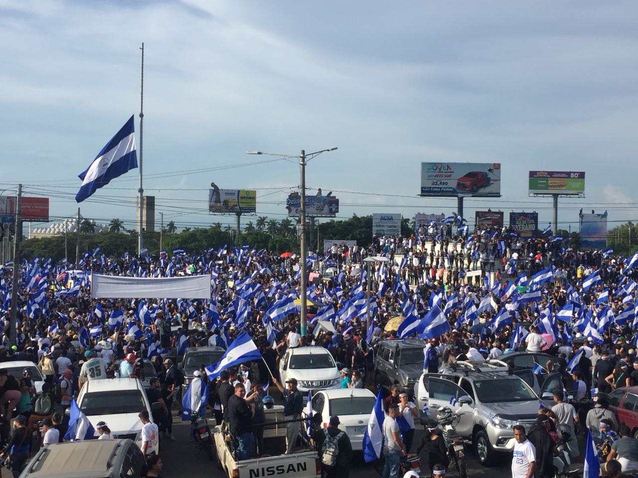 Nicaragua entró en una crisis sociopolítica desde abril, la cual se ha extendido hasta hoy. Foto: Gerall Chávez