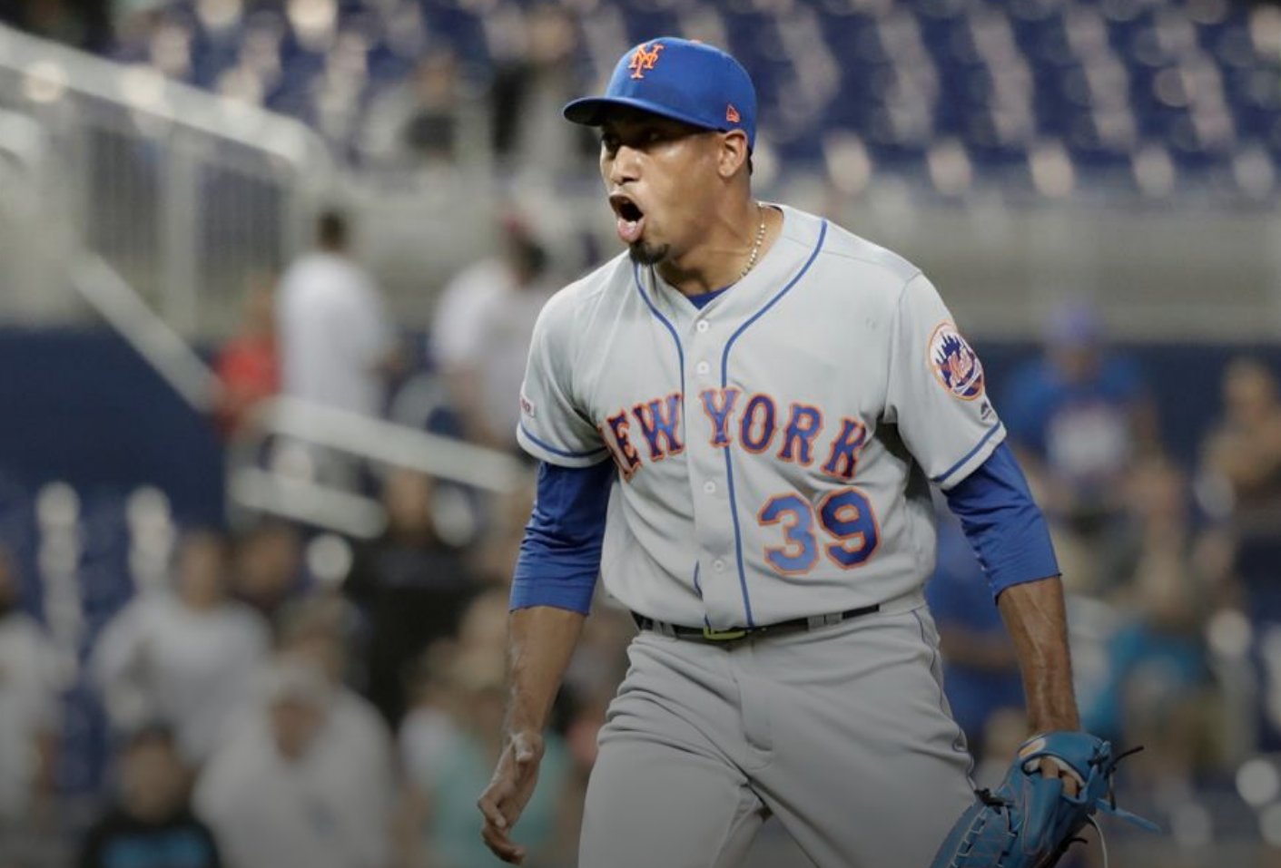 Fotografía de archivo en la que se registró al puertorriqueño Edwin Díaz, lanzador relevista de los Mets de Nueva York./ EFE