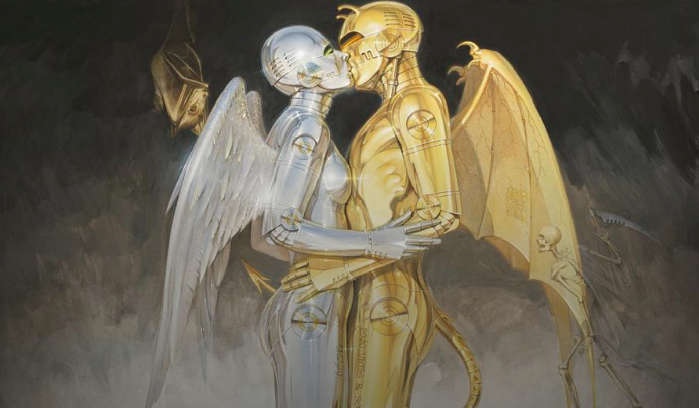 Fotografía cedida por el Museo del sexo y Nanzuka donde se muestra una ilustración 'Sin t'itulo' (2022) del artista estadounidense Hajime Sorayama que será presentada en el Museo del Sexo./EFE