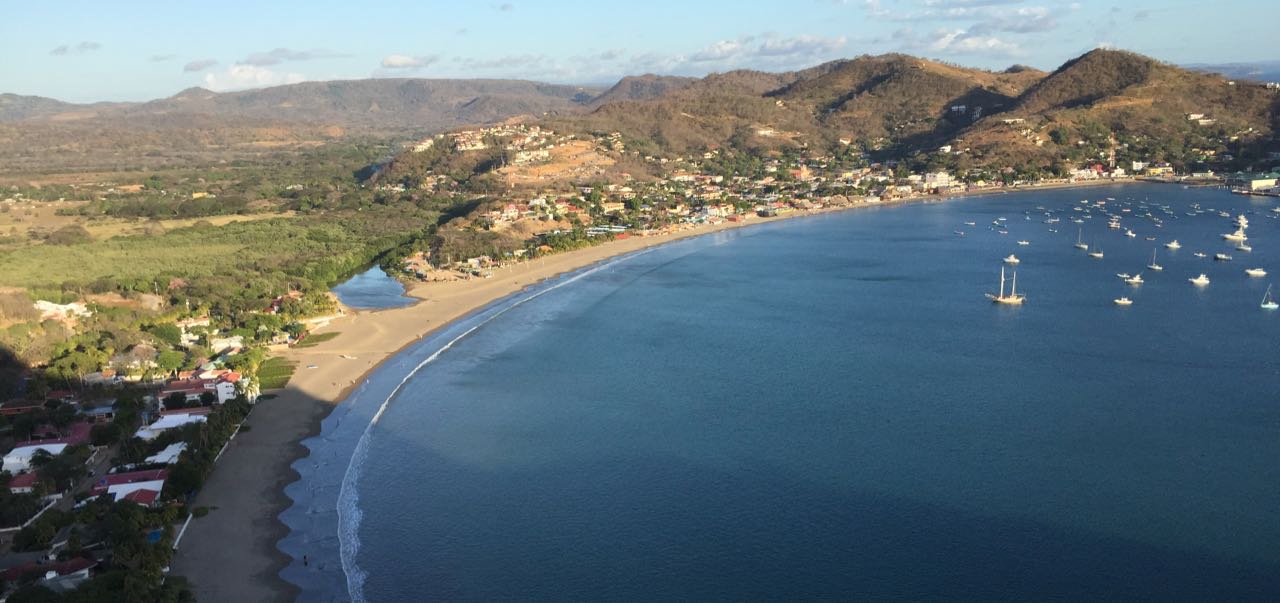 Vista panorámica de la bahía de San Juan del Sur. Foto: Gerall Chávez