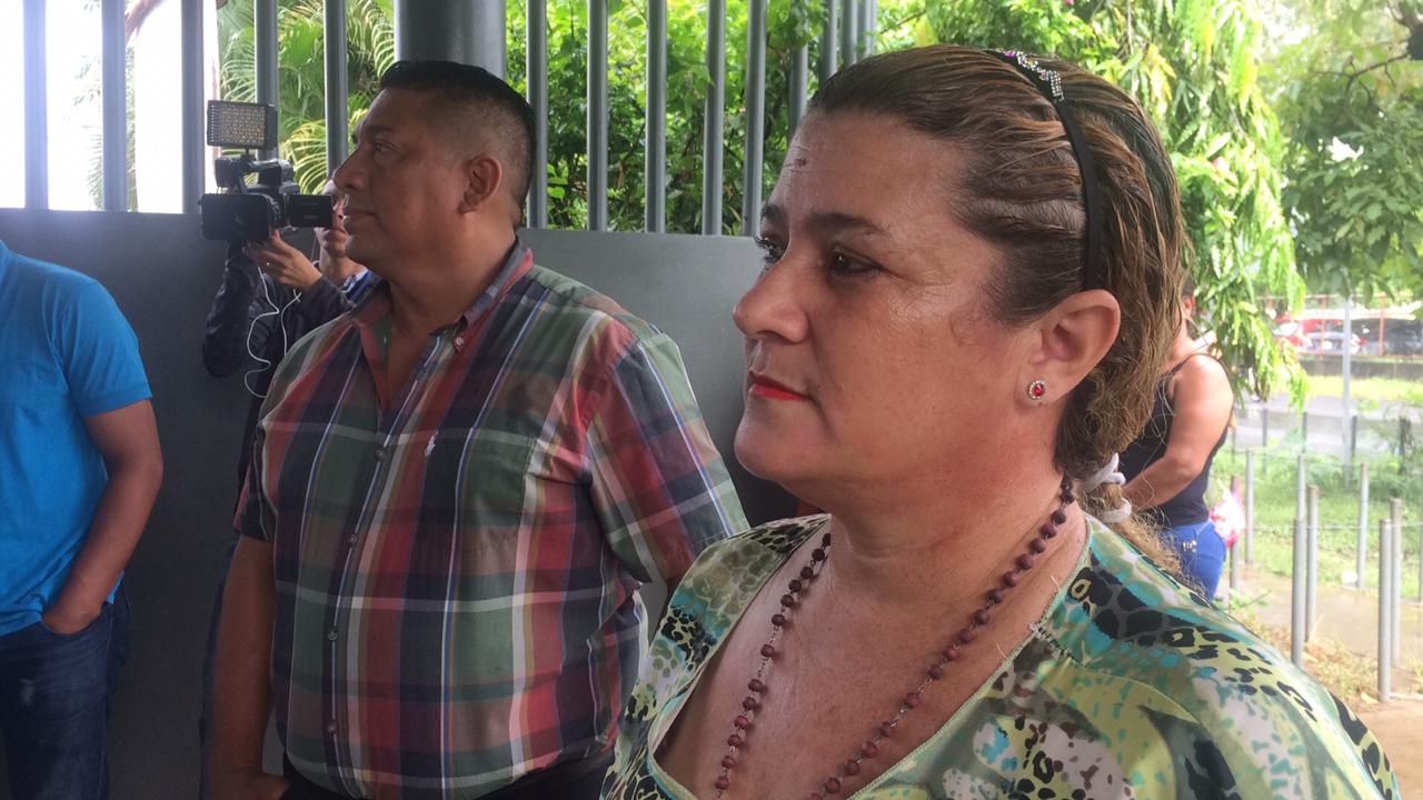 Madre del preso político Edwin Carcache. Foto Walkiria Chavarría