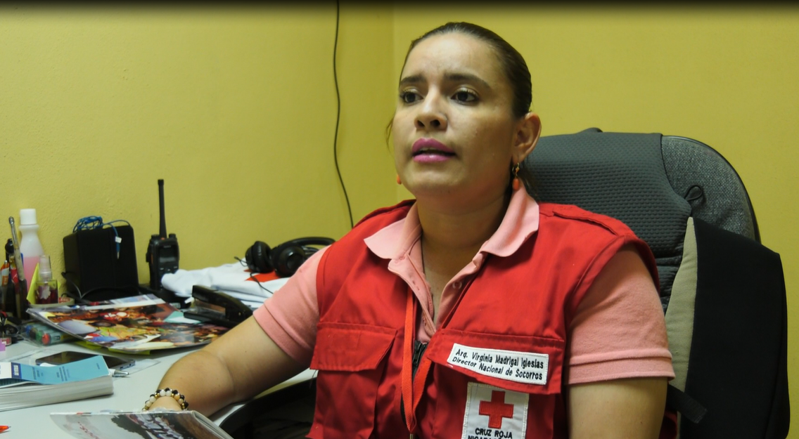 Virginia Madrigal Iglesias, Directora Nacional de Socorro de la Cruz Roja Nicaragüense.