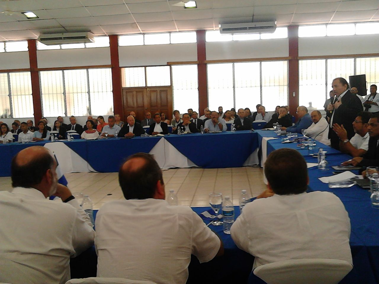 Daniel Ortega, presidente de Nicaragua, durante la sesión inicial del Diálogo Nacional. Foto: Walkiria Chavarría