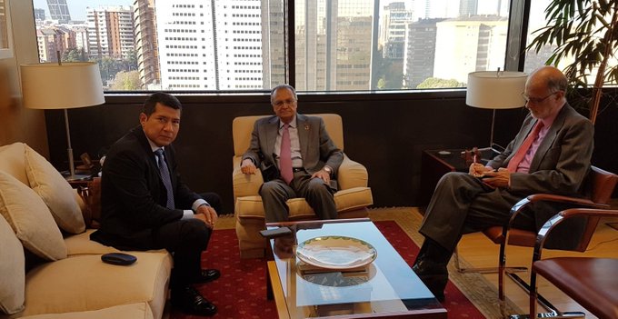 El embajador de Nicaragua en España se reunió con Juan Pablo de Laiglesia/ Cortesía