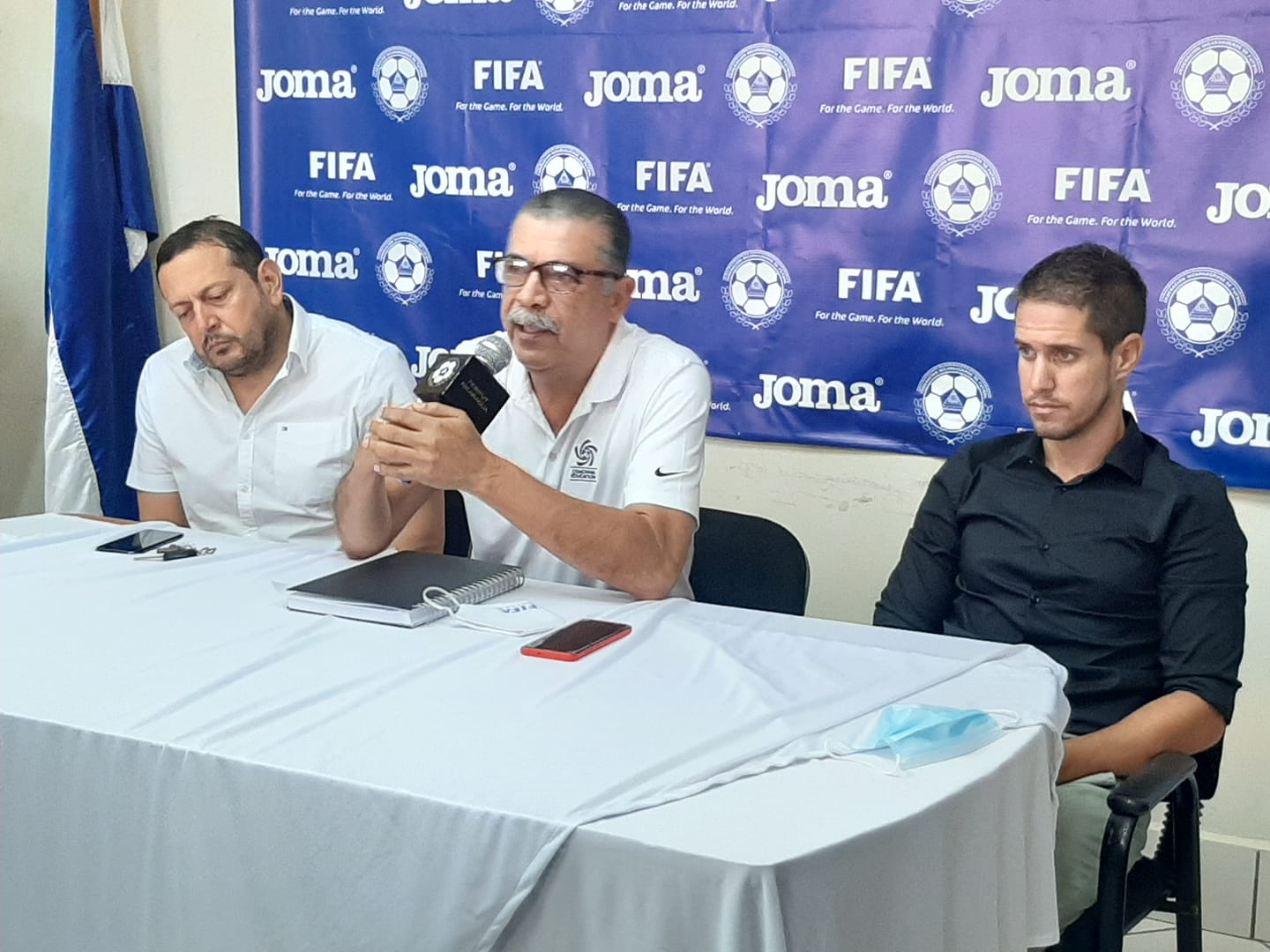 Juan Vita en su presentación oficial como técnico de Nicaragua